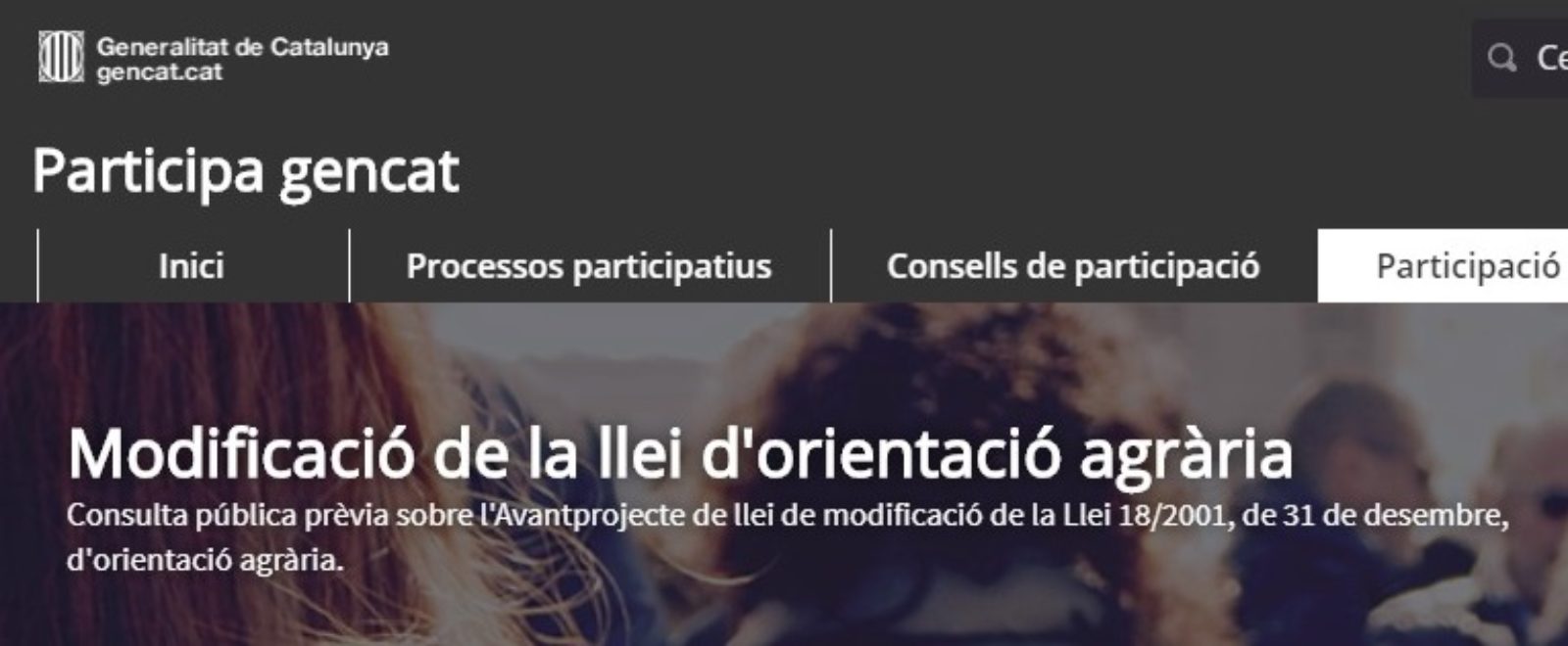 Consulta P Blica Pr Via Sobre L Avantprojecte De Llei De Modificaci De