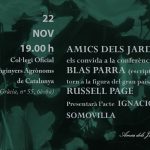 Conferència de Blas Parra (escriptor) entorn a la figura del gran paisatgista Russell Page