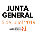 Junta General d'Enginyers Agrònoms 5 de juliol a Barcelona