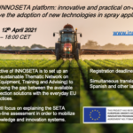 Webinar INNOSETA platform: eina innovadora i pràctica en línia per millorar l'adopció de noves tecnologies en l'aplicació en esprai