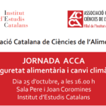 JORNADA ACCA «Seguretat alimentària i canvi climàtic»