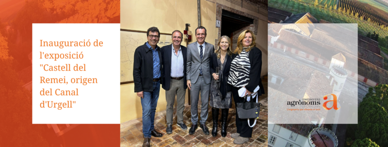 La degana, Conxita Villar, assisteix a la inauguració de l’exposició “Castell del Remei, origen del Canal d’Urgell”