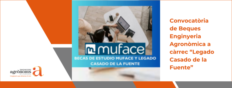 Beques per Enginyeria Agronòmica Superior a càrrec del “Legado Casado de la Fuente”. Curs 2025/2026