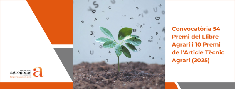 Convocatòria Premi del Llibre Agrari i Premi de l’Article Tècnic Agrari 2025