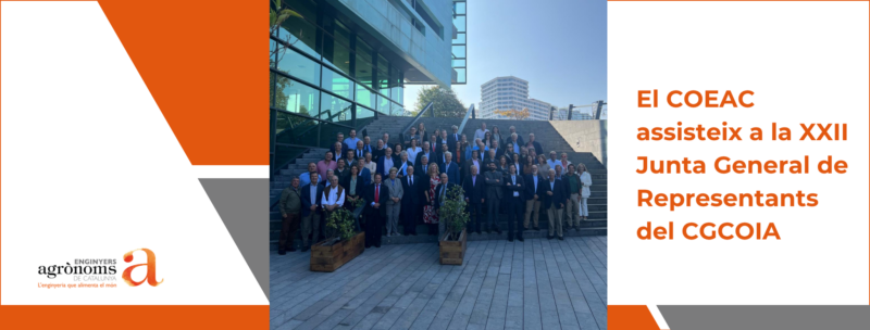 El Col·legi d’Enginyers Agrònoms de Catalunya assisteix a la XXII Junta General de Representants del CGCOIA