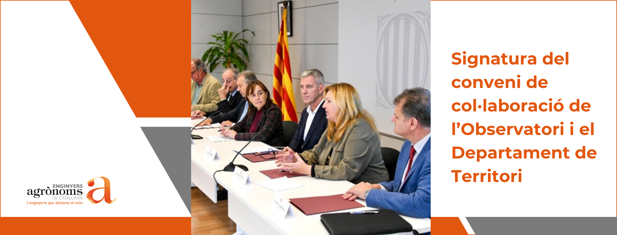 El COEAC assisteix a la signatura del conveni de col·laboració de l’Observatori Intercol·legial de l’Aigua i el Departament de Territori, Habitatge i Transició Ecològica