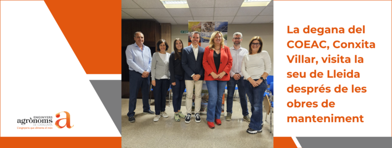 La degana del COEAC, Conxita Villar, visita la seu de Lleida després de les obres de manteniment