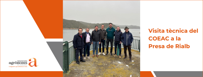 Visita tècnica del COEAC a la Presa de Rialb, infraestructura clau per abastir dos dels principals regadius de Catalunya