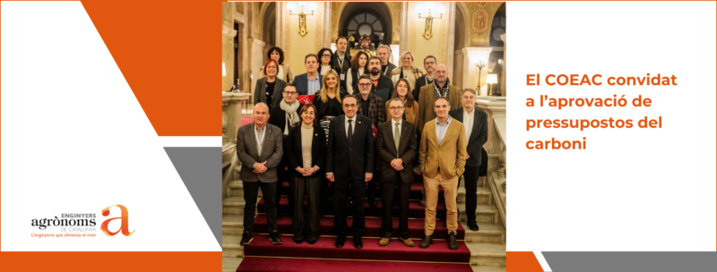 El COEAC convidat a l’aprovació de pressupostos del carboni