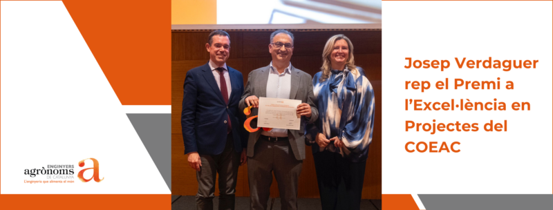 Josep Verdaguer rep el Premi a l’Excel·lència en Projectes del COEAC