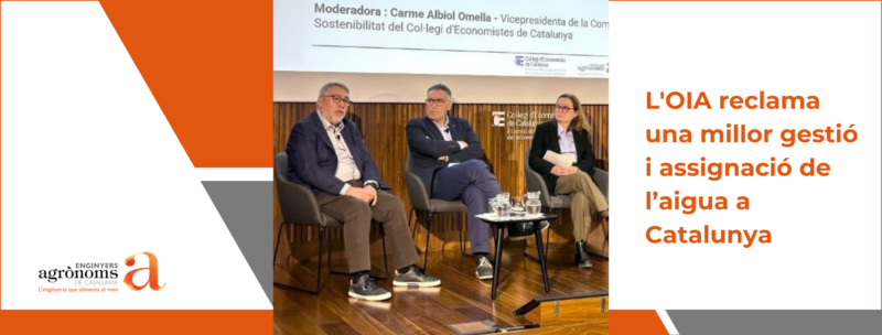 L’Observatori Intercol·legial de l’Aigua reclama una millor gestió i assignació de l’aigua a Catalunya per garantir l’abastament els propers anys