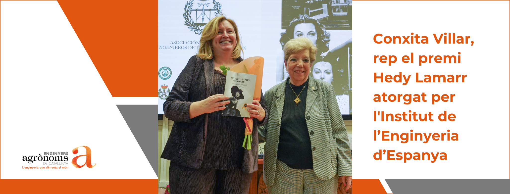 La degana, Conxita Villar, rep el premi Hedy Lamarr atorgat per l’Institut de l’Enginyeria d’Espanya