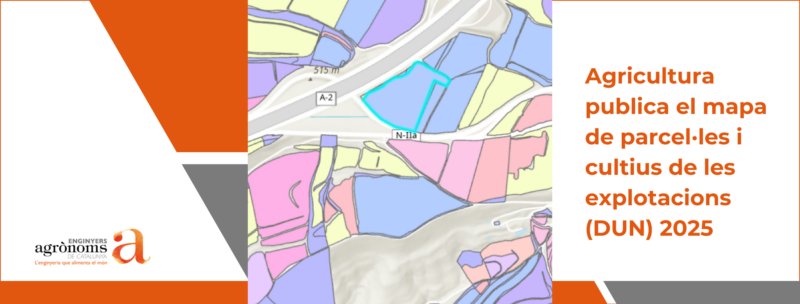 Agricultura publica el mapa de parcel·les i cultius de les explotacions (DUN) 2025