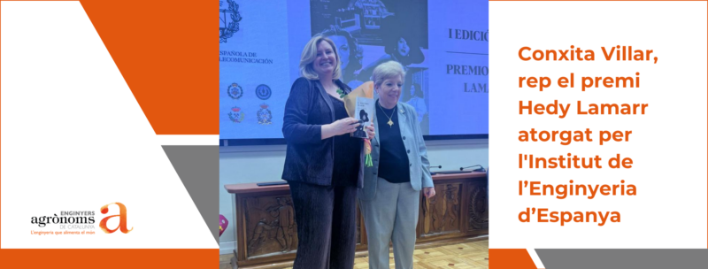 La degana, Conxita Villar, rep el premi Hedy Lamarr atorgat per l’Institut de l’Enginyeria d’Espanya