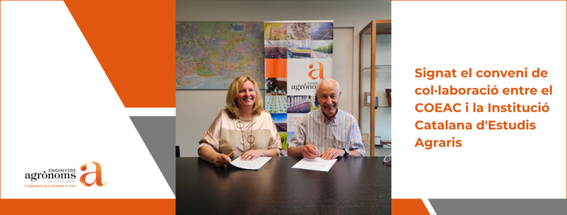 Signat el conveni de col·laboració entre el COEAC i la Institució Catalana d’Estudis Agraris