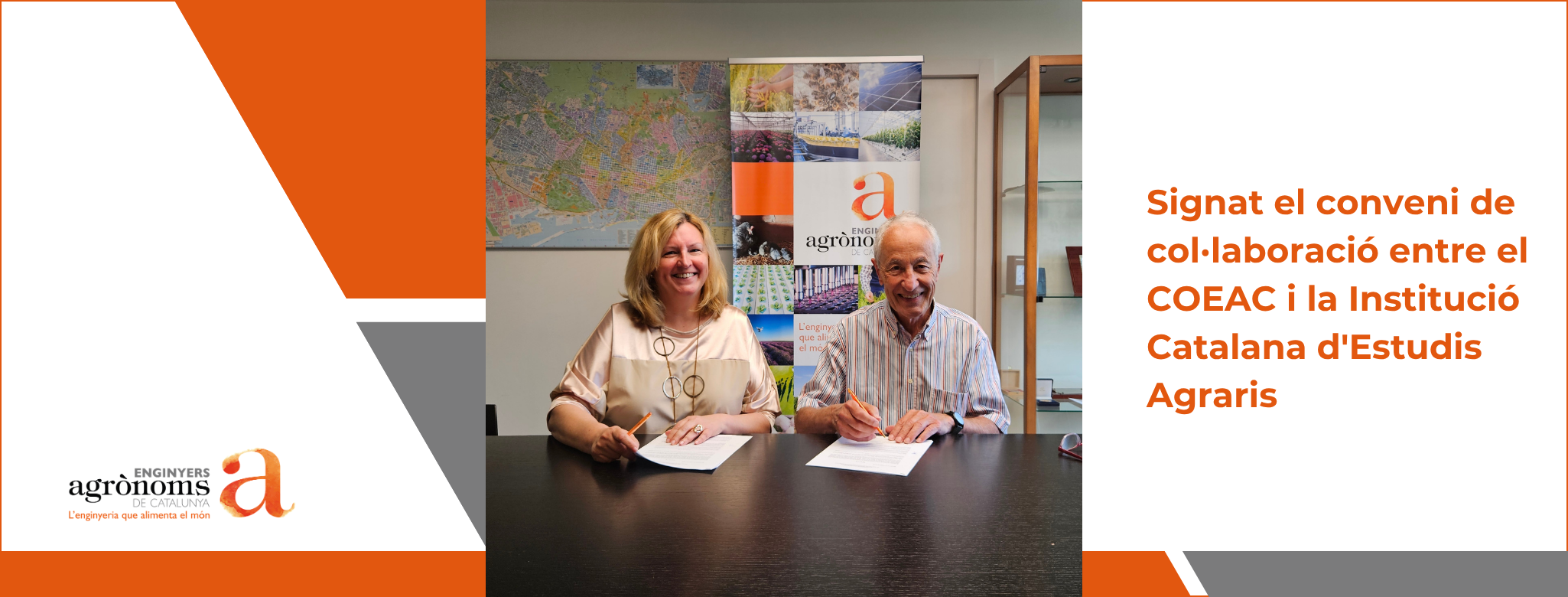 Signat el conveni de col·laboració entre el COEAC i la Institució Catalana d’Estudis Agraris