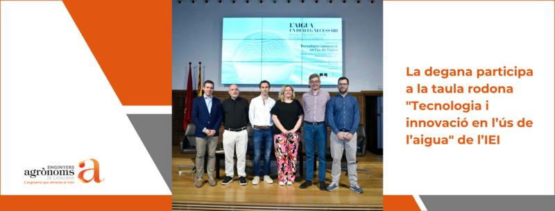 La degana, Conxita Villar, participa a la taula rodona “Tecnologia i innovació en l’ús de l’aigua” de l’IEI