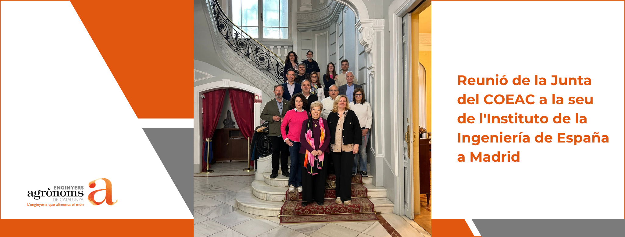 Reunió de la Junta del COEAC a la seu de l’Instituto de la Ingeniería de España a Madrid