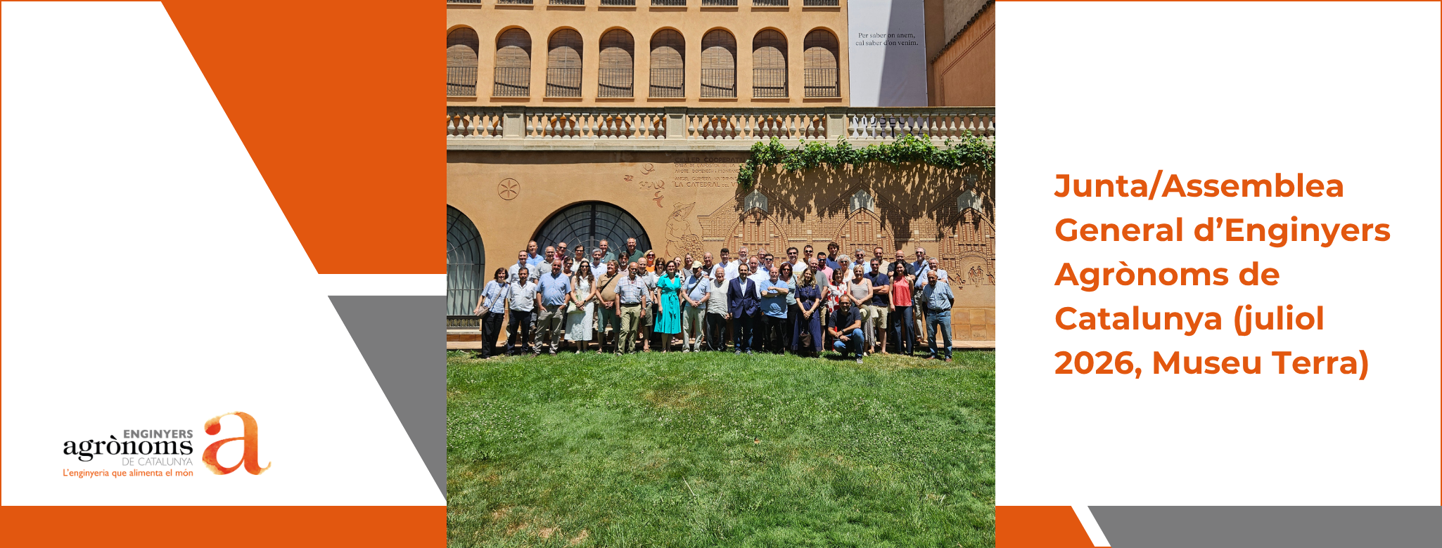 Junta/Assemblea General d’Enginyers Agrònoms de Catalunya (juliol 2026, Museu Terra)