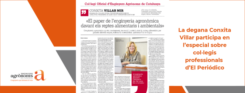 La degana Conxita Villar participa en l’especial sobre col·legis professionals d’El Periódico