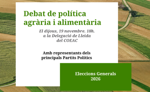 DEBAT 2026: POLÍTICA AGRÀRIA I ALIMENTÀRIA amb representants dels principals grups polítics