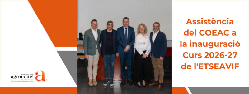 Assistència del COEAC a la inauguració del Curs 2026-27 de l’ETSEAVIF